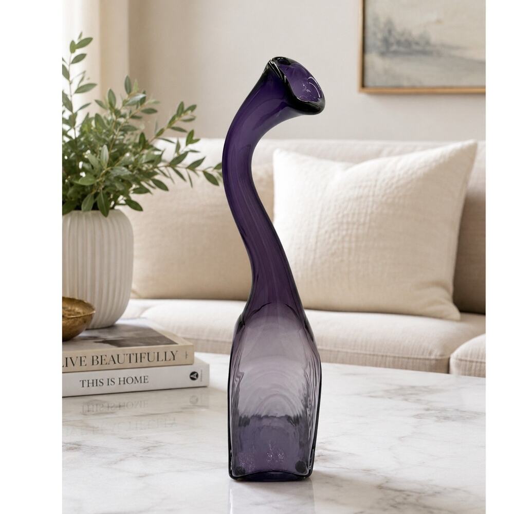 1970's Swung Glass Bent Neck Bottle